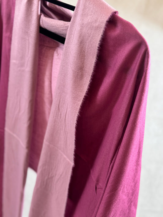 Double-sided wool mini shawl