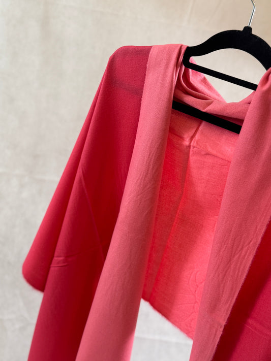 Double-sided wool mini shawl