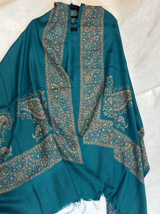 Embroidered mini pashmina shawl