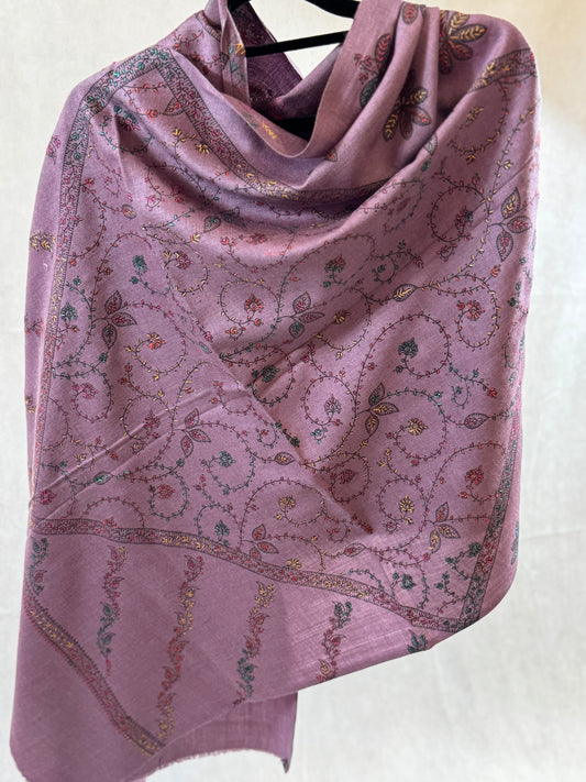 Embroidered mini pashmina shawl