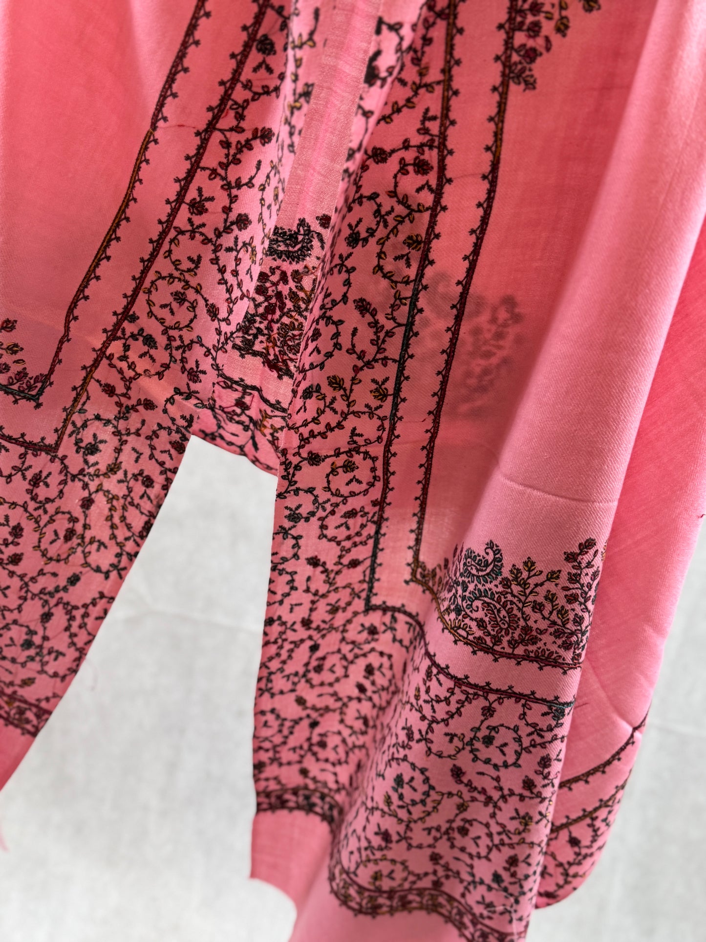 Embroidered mini pashmina shawl