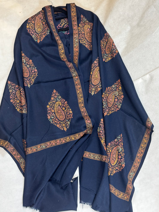 Embroidered mini pashmina shawl