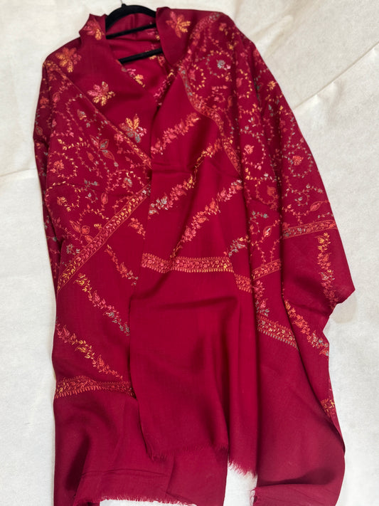 Embroidered mini pashmina shawl