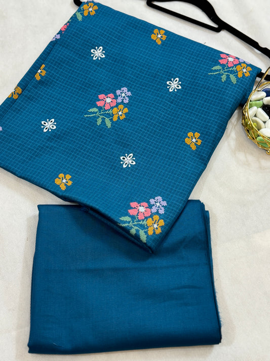 Embroidered dhnak two pc