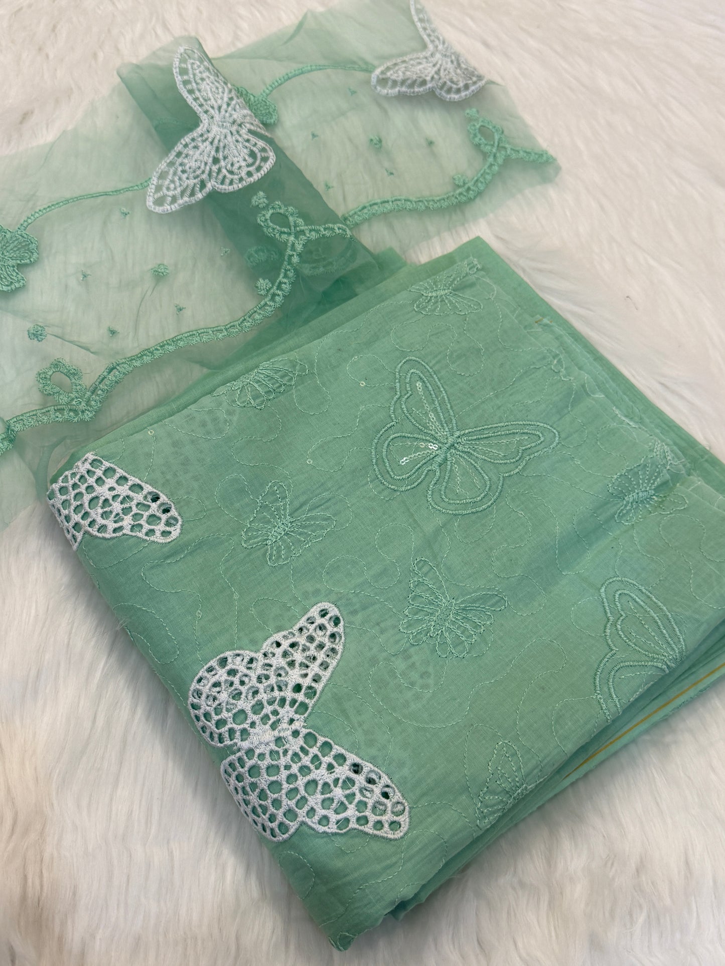 Embroidered 2PC Butterfly