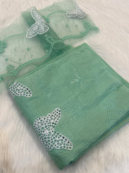 Embroidered 2PC Butterfly