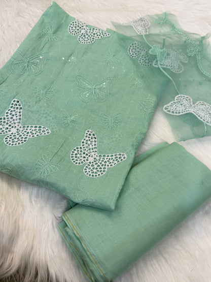 Embroidered 2PC Butterfly