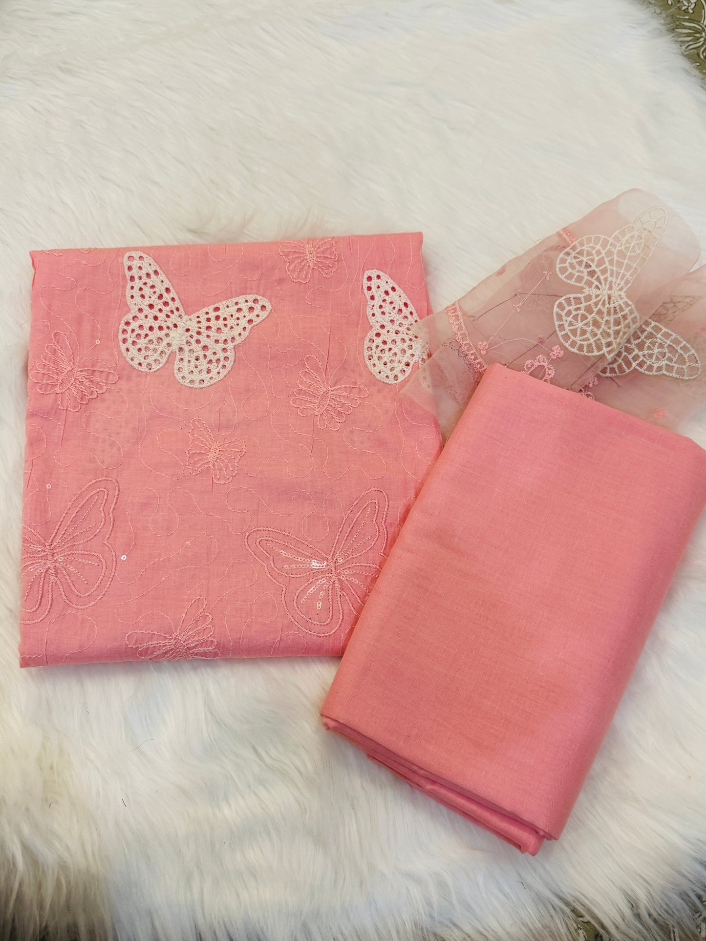 Embroidered 2PC Butterfly