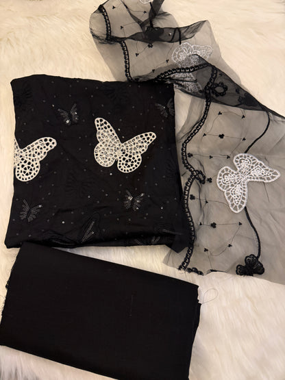 Embroidered 2PC Butterfly