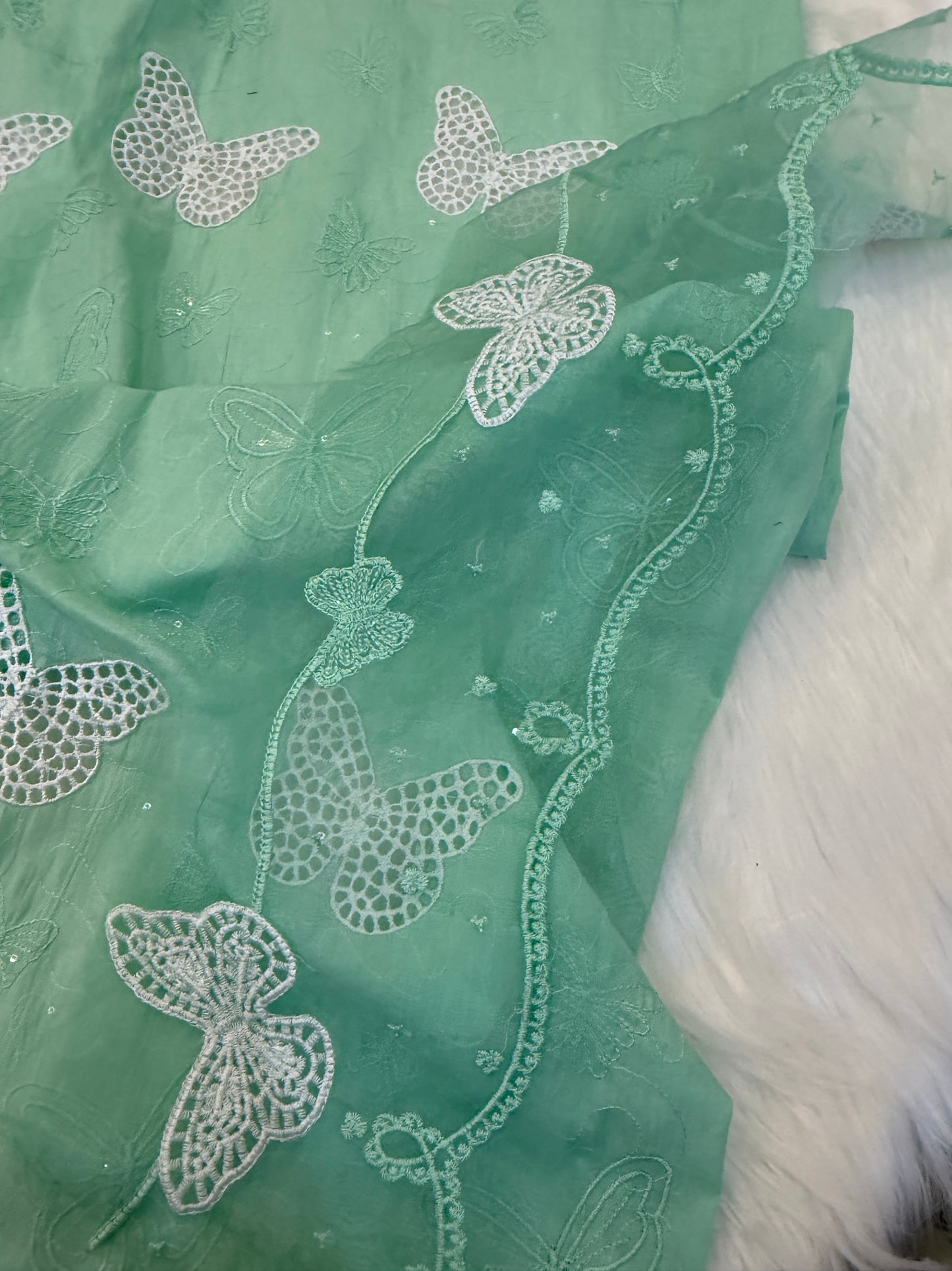 Embroidered 2PC Butterfly