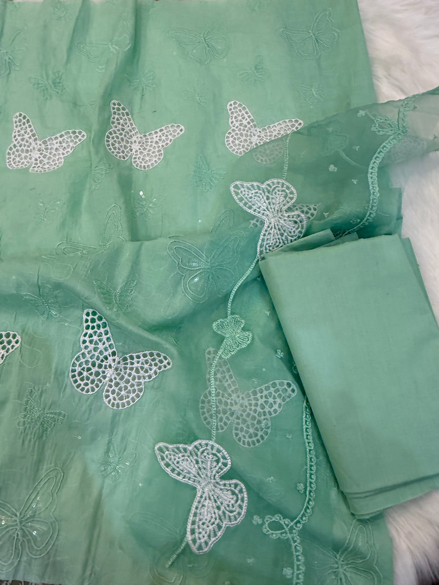 Embroidered 2PC Butterfly