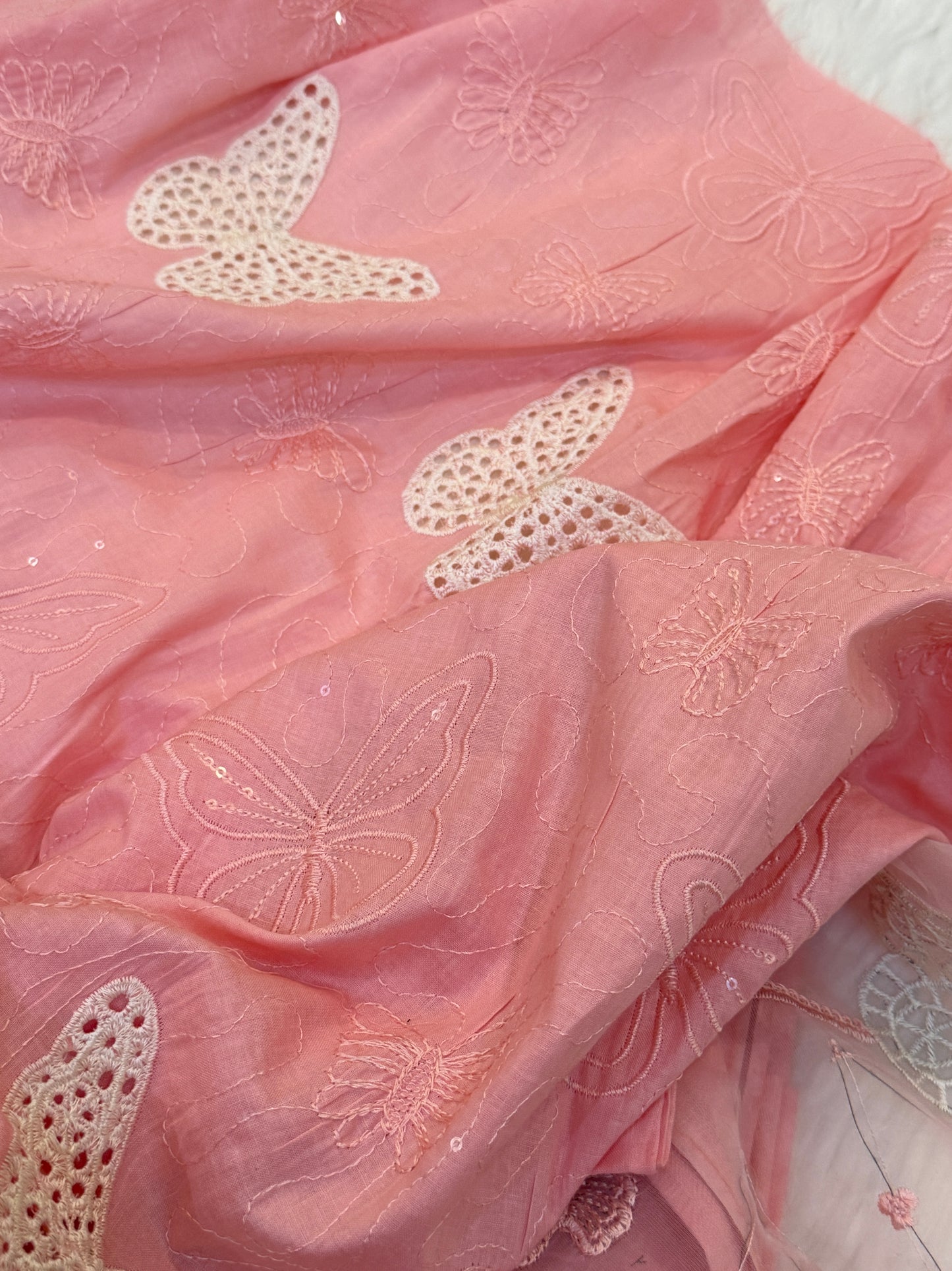 Embroidered 2PC Butterfly