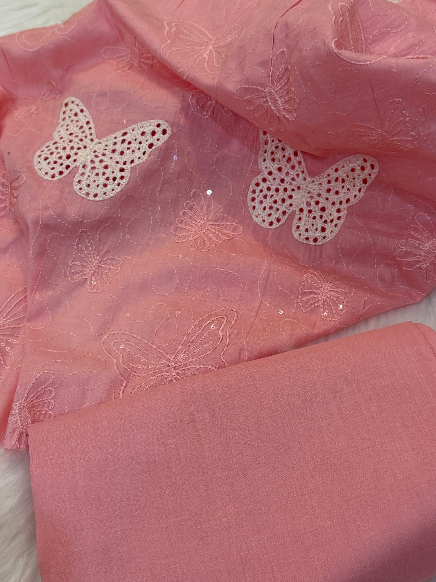 Embroidered 2PC Butterfly