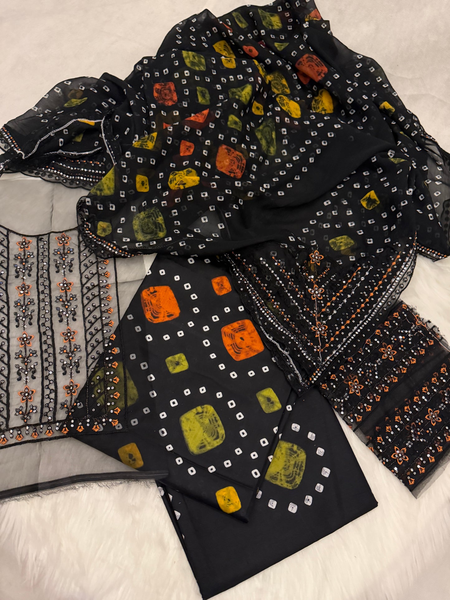 Black Chunri 3PC