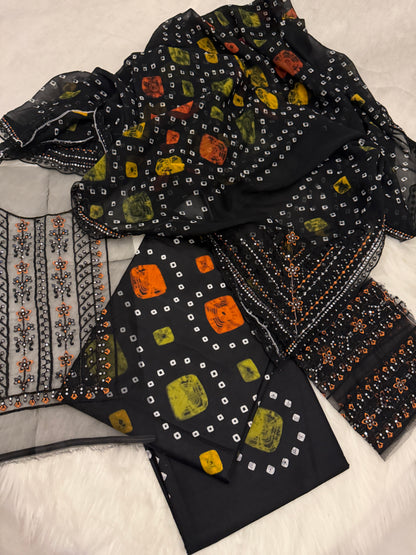 Black Chunri 3PC