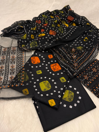 Black Chunri 3PC
