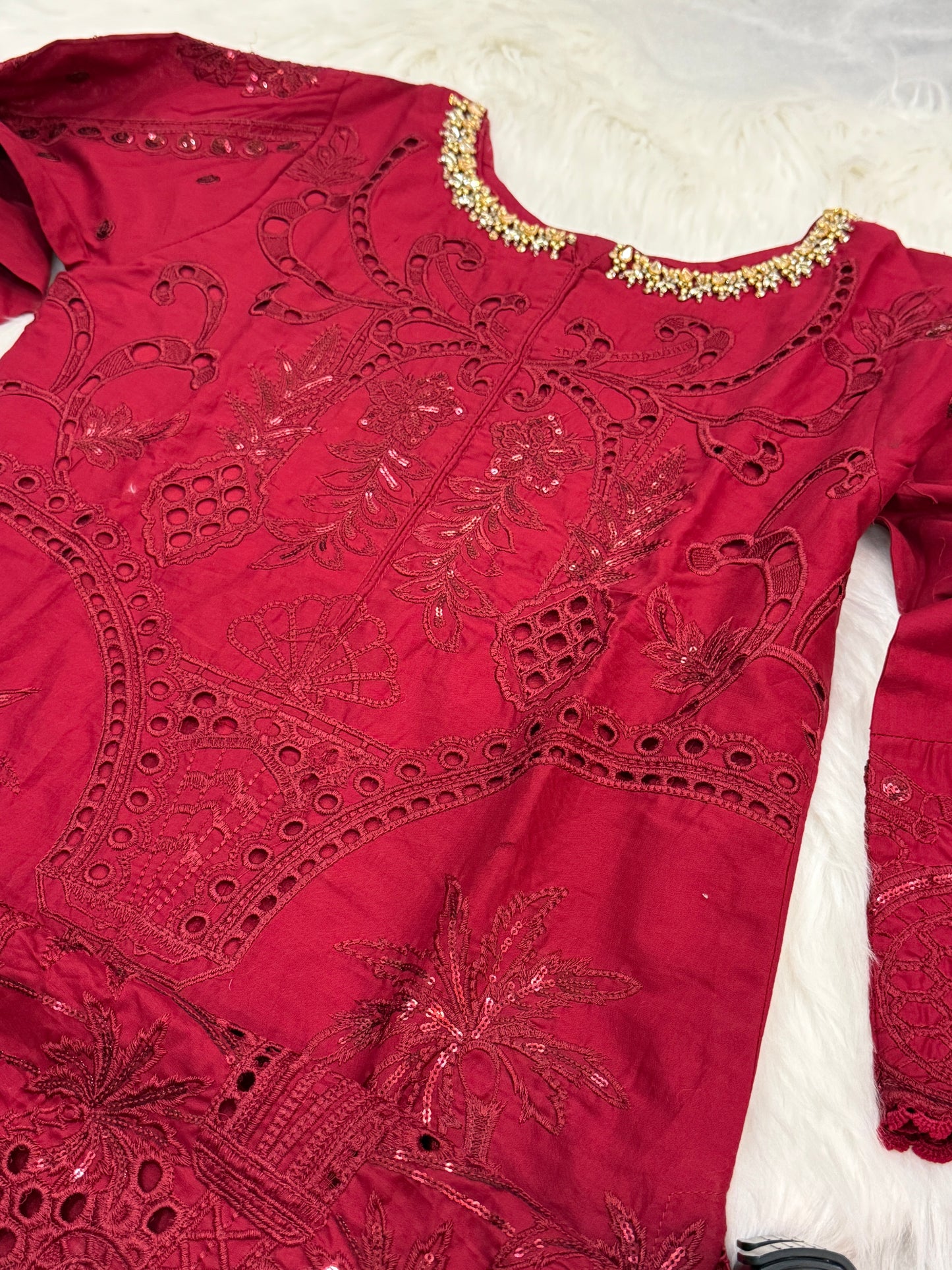 Maroon stitched 3PC