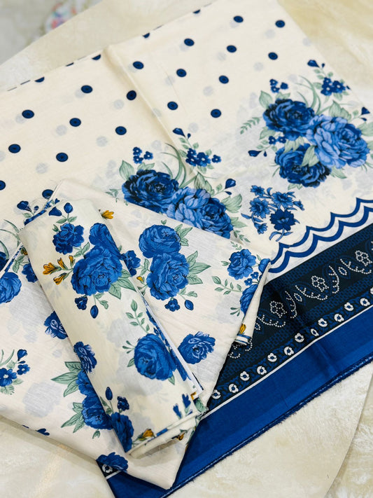 Alkaram | Unstitched 3 Pc Printed Lawn Suit With Lawn Dupatta