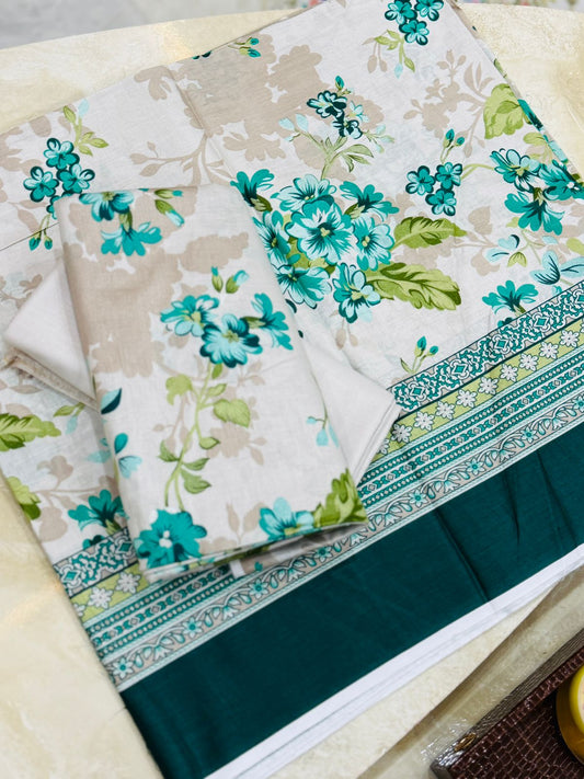 Alkaram | Unstitched 3 Pc Printed Lawn Suit With Lawn Dupatta