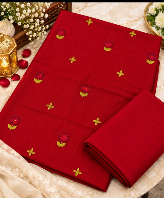 Dhanak Embroidered Floral 2PC