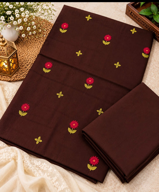 Dhanak Embroidered Floral 2PC