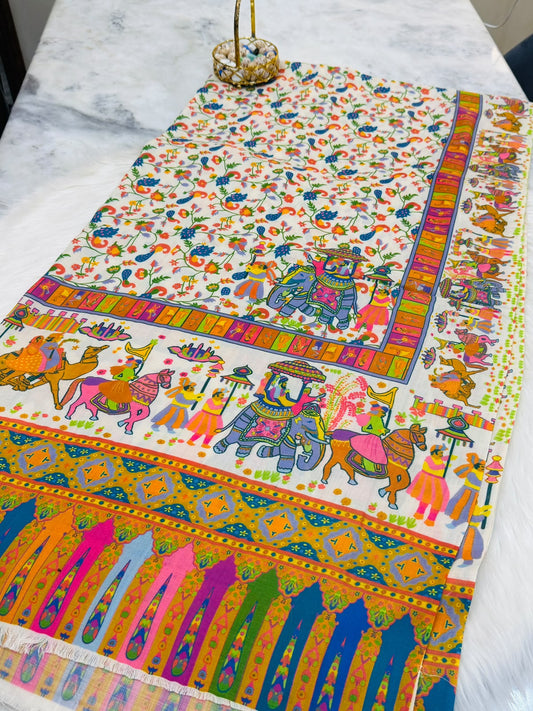 Big size Pashmina shawl kalamkar