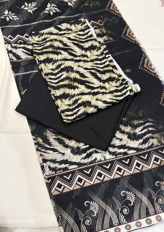 3 PC. LAWN UNSTITCHED SUIT