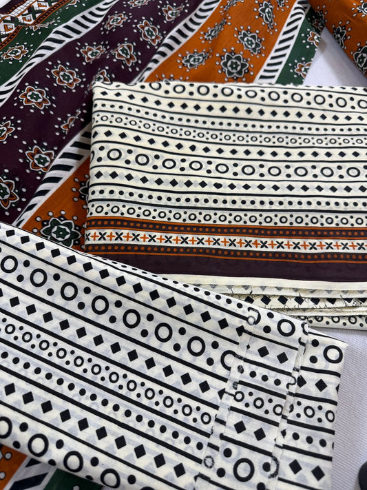 Lawn printed 3pc