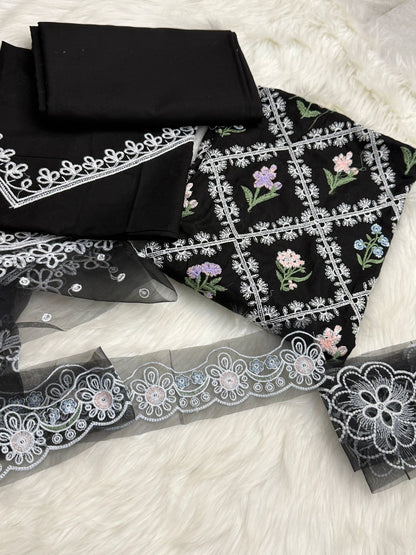 2pc embroidered