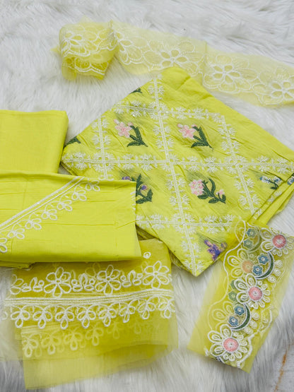 2pc embroidered