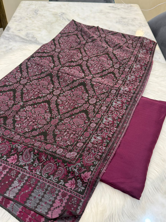 kani pashmina 3 Piece Unstitched Suit