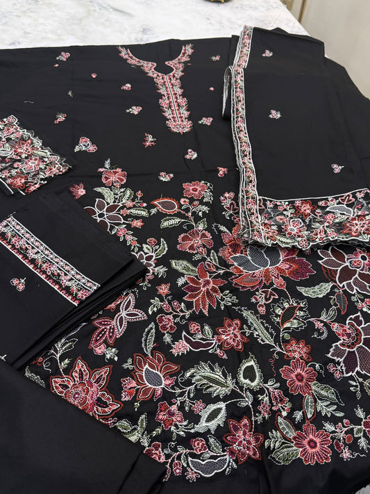 Luxury Dhanak H.R Embroidered 3PC Suit