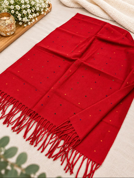 Dot mini wool shawl