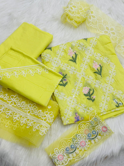 2pc embroidered