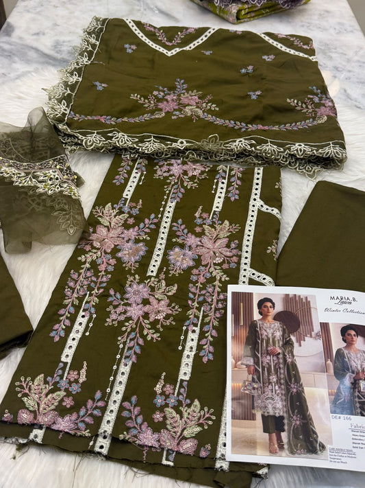 Luxury Dhanak M.B Embroidered 3PC Suit