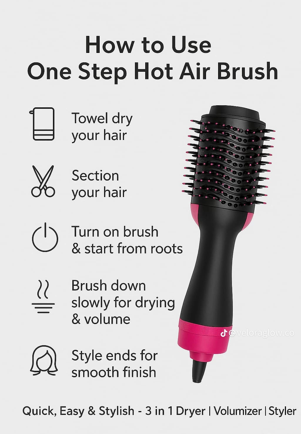 3in 1 hair  brush
